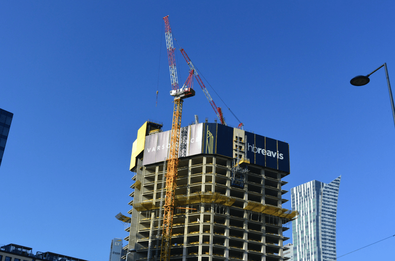 Camoye vysokoye zdaniyem v Yevropeyskom Soyuze VARSO TOWER