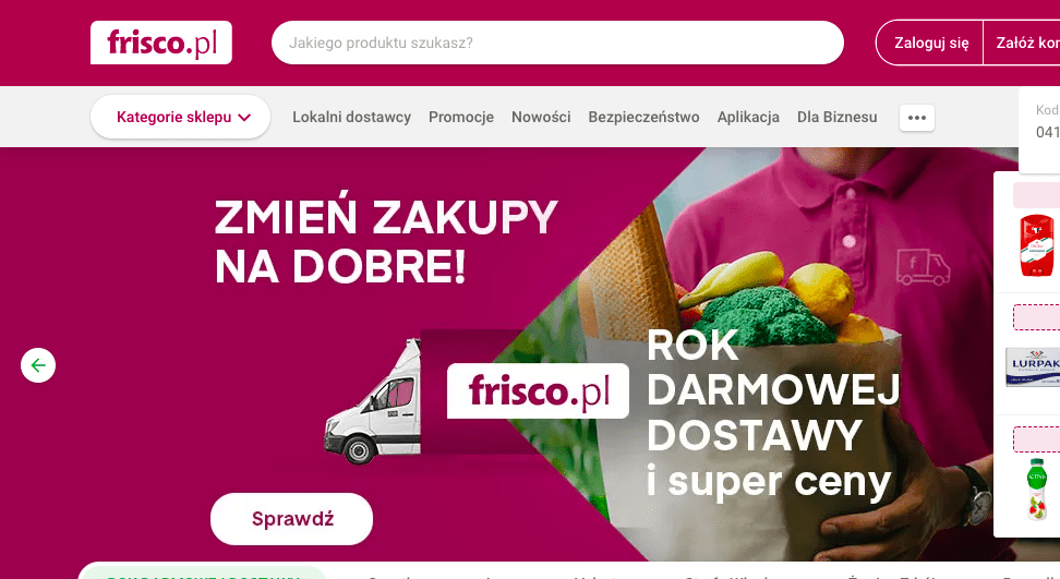 Dostavka produktov s Carrefour, Auchan, Megasam24, Frisco, Leclerc, Tesco, Spark v Pol'she